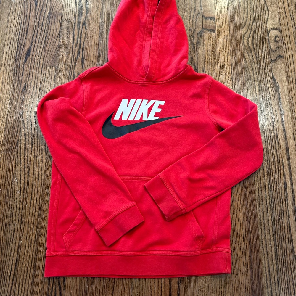 Boys Nike Red Pullover Hoodie